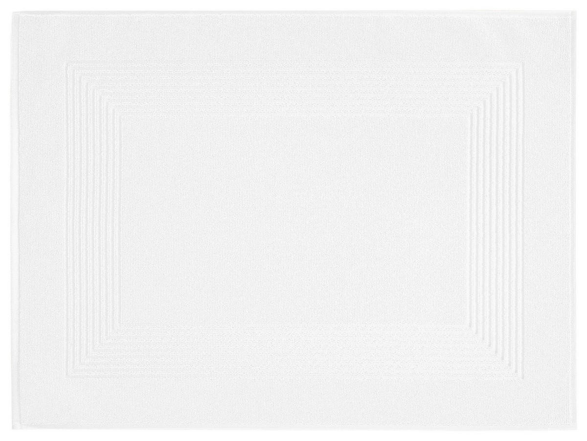 BADEMATTE Weiß 50/70 cm  - Weiß, Basics, Textil (50/70cm) - Vossen