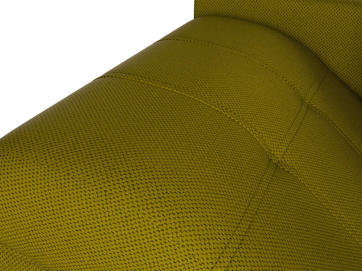 Ecksofa inkl. Funktionen in Webstoff Limette  - Limette/Schwarz, Modern, Textil/Metall (177/279cm)