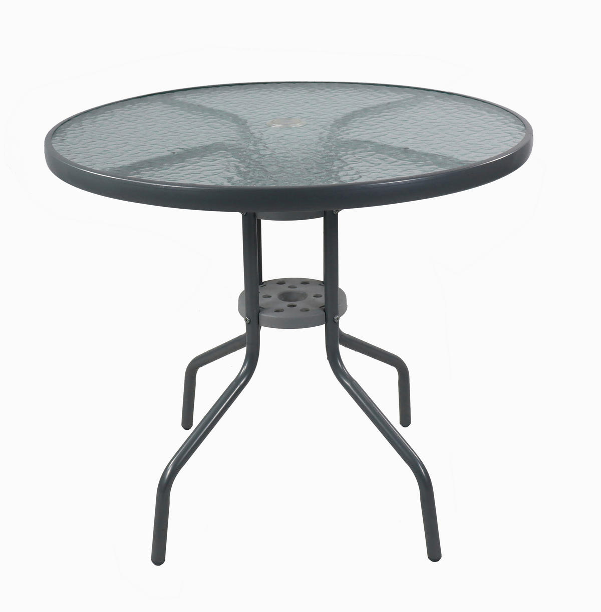 GARTENTISCHGRUPPE   - Schwarz, Modern, Glas/Kunststoff (75/70/75cm) - MID.YOU