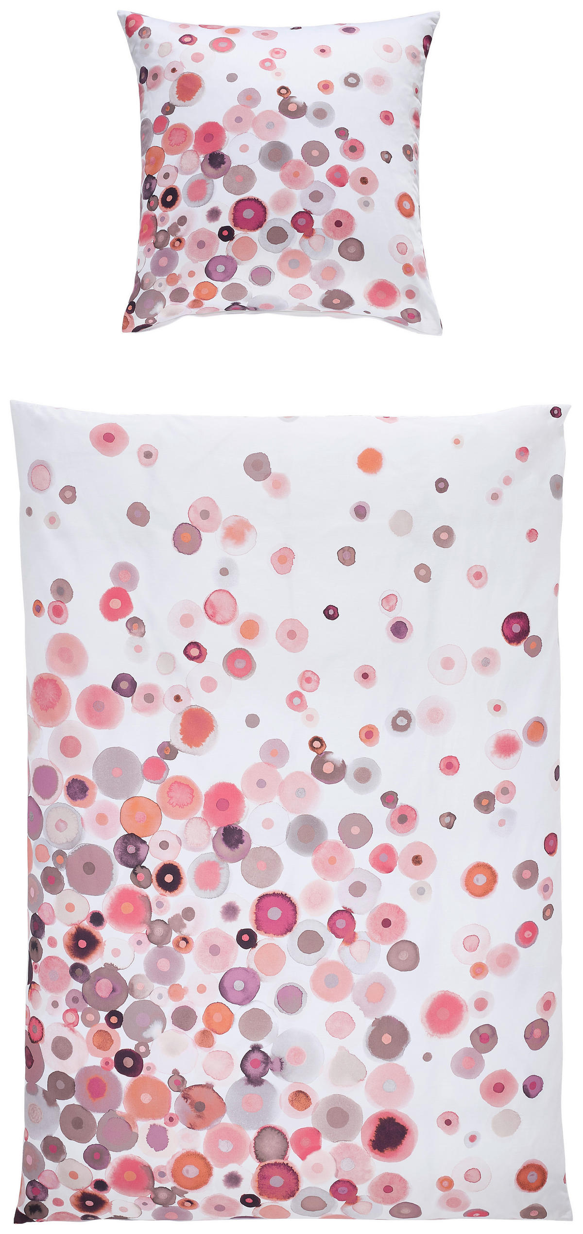 BETTWÄSCHE Makosatin 155/220 cm  - Magenta, Design, Textil (155/220cm) - Janine