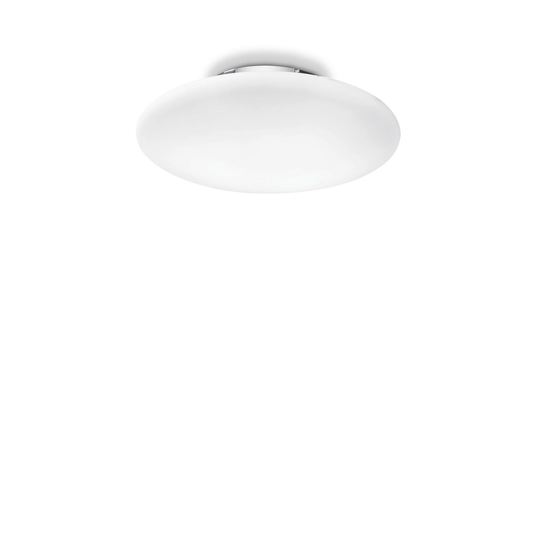 DECKENLEUCHTE  42,5/12 cm    - Weiß, Basics, Glas (42,5/12cm) - Ideal Lux