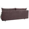 SCHLAFSOFA in Webstoff, Plüsch Braun  - Schwarz/Braun, KONVENTIONELL, Textil (203/72-96/98cm) - Novel