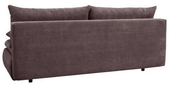 SCHLAFSOFA in Webstoff, Plüsch Braun  - Schwarz/Braun, KONVENTIONELL, Textil (203/72-96/98cm) - Novel