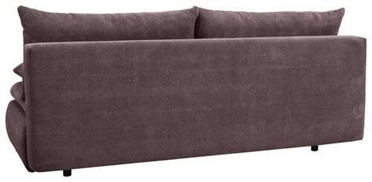 SCHLAFSOFA in Webstoff, Plüsch Braun  - Schwarz/Braun, Konventionell, Textil (203/72-96/98cm) - Novel