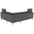 ECKSOFA  in Flachgewebe Grau  238/186 cm  - Eichefarben/Grau, Design, Holz/Textil (238/186cm) - Valnatura