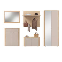 GARDEROBE 5-teilig  in 280/188/35 cm  - Kaschmir/Eichefarben, Design, Holzwerkstoff (280/188/35cm) - Xora