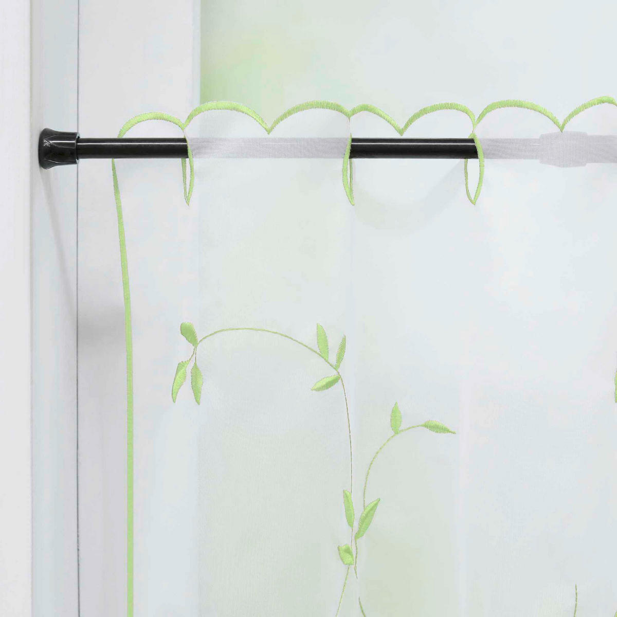 KURZGARDINE   120/45 cm   - Weiß Hochglanz, Basics, Textil (120/45cm) - Joyswahl