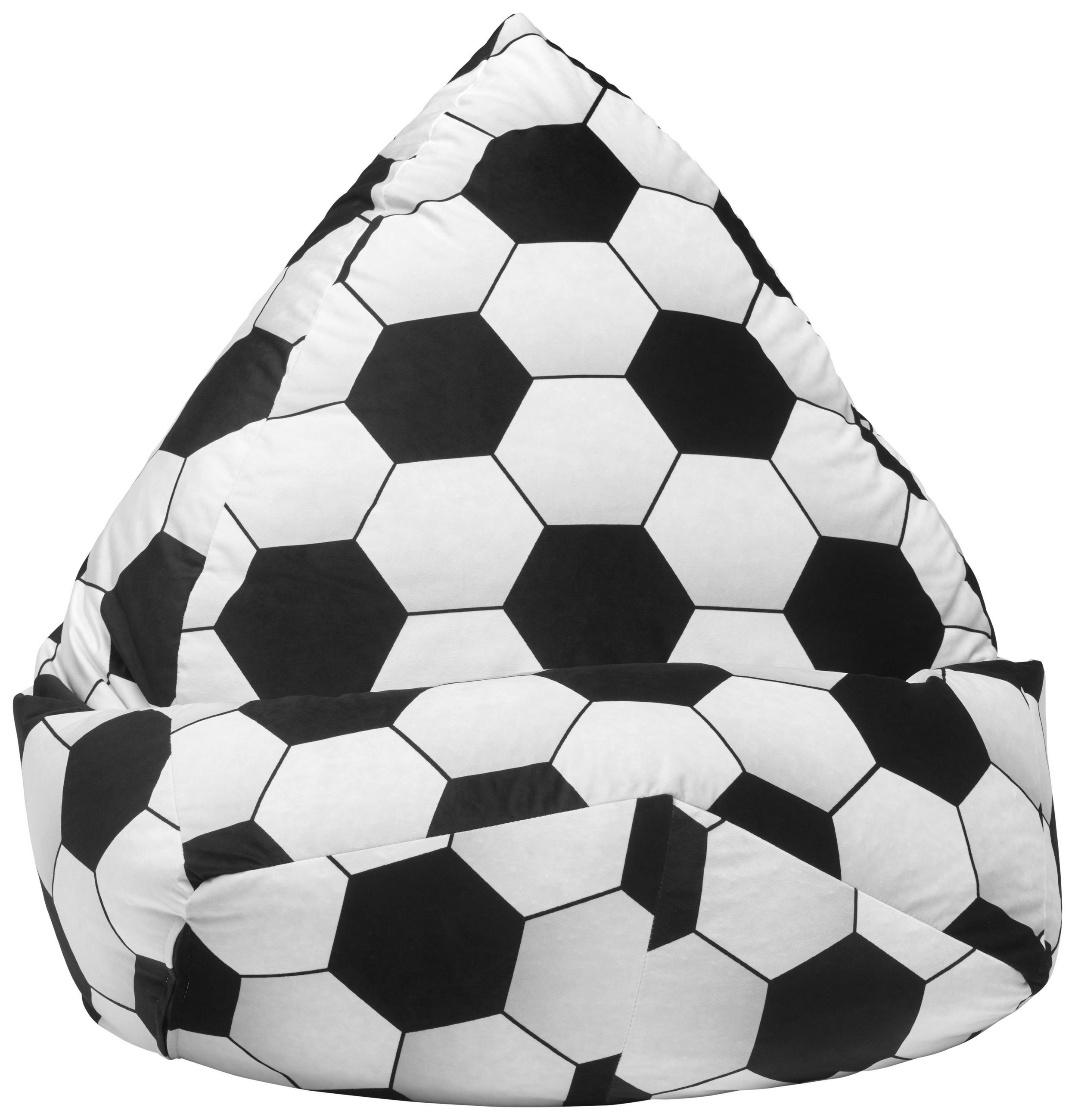 SITZSACK 220 l  - Weiss/Schwarz, Design, Textil (70/60/70cm)