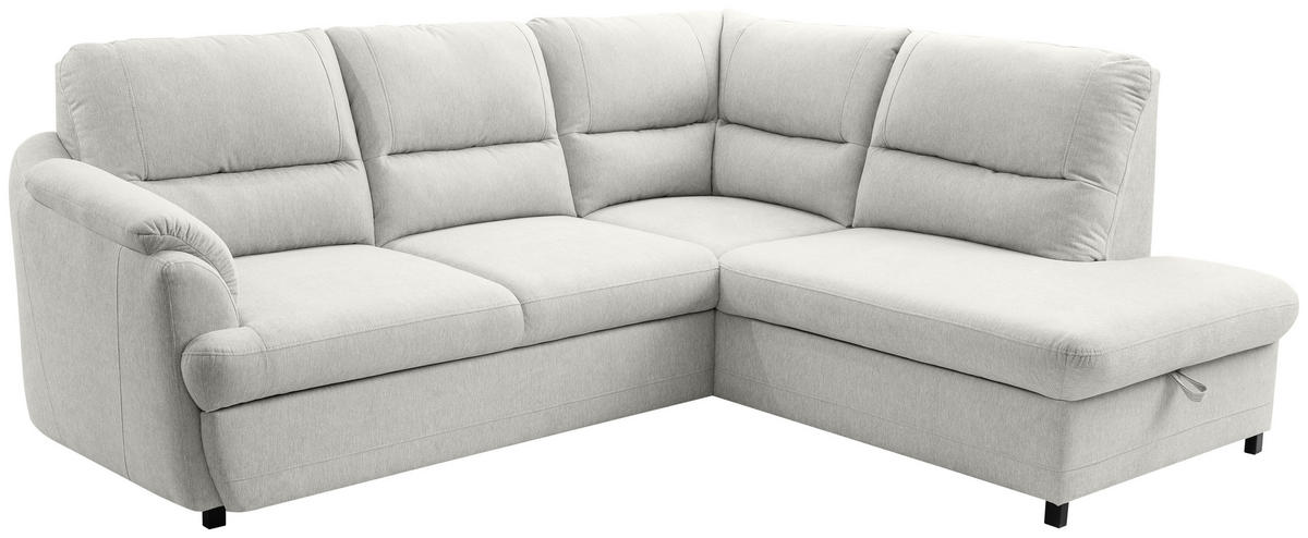 ECKSOFA Ecru  - Ecru/Greige, Basics, Holz/Textil (240/200cm) - MID.YOU