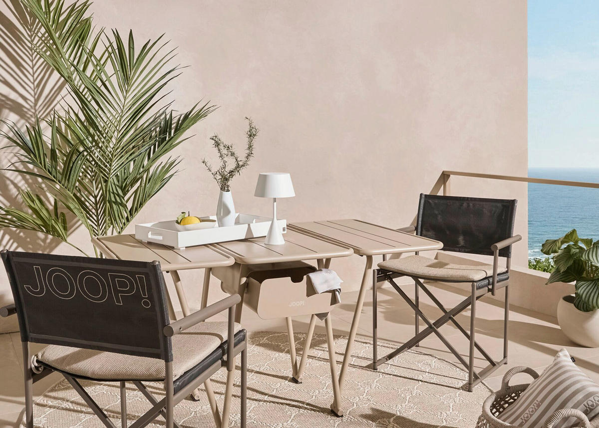 GARTENSTUHL Edelstahl Schwarz  - Schwarz, Design, Kunststoff/Metall (60/84/54cm) - Joop!