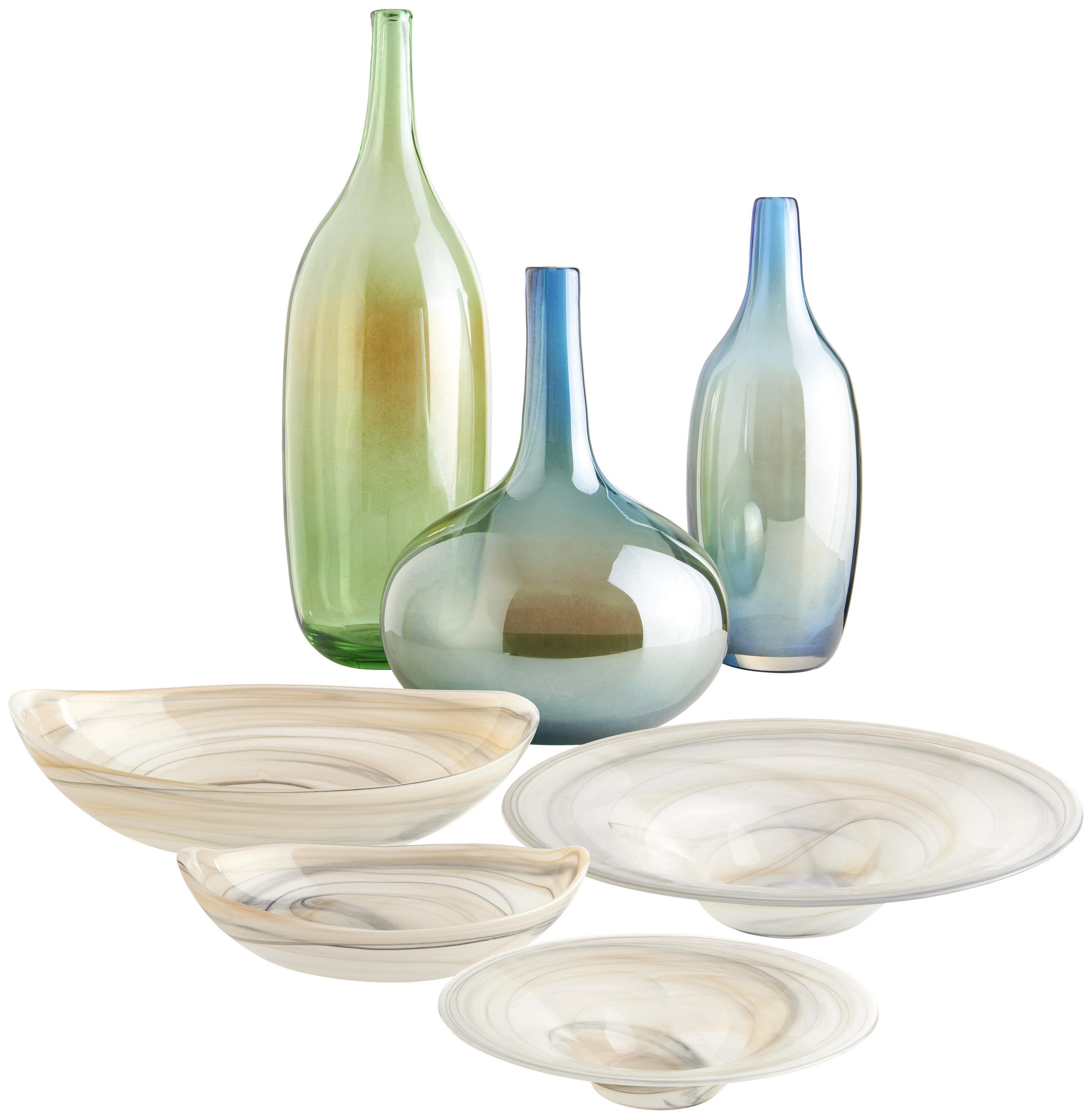 MISKA, sklo, 32,00/9,00/22,00 cm - hnědá/béžová, Basics, sklo (32,00/9,00/22,00cm) - Leonardo