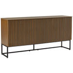 SIDEBOARD Bueno  in 160/80/40 cm  - Eiche dunkel/Schwarz, MODERN, Holzwerkstoff/Metall (160/80/40cm) - Xora