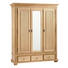 GARDEROBENSCHRANK Fichte massiv lasiert Naturfarben - Messingfarben/Naturfarben, Design, Holz/Metall (152/193/59cm) - Landscape