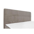 BOXSPRINGBETT 160/200 cm,  in Hellbraun, Topper, H2 + H2 = mittel  - Hellbraun/Schwarz, Design, Textil/Metall (160/200cm) - Esposa
