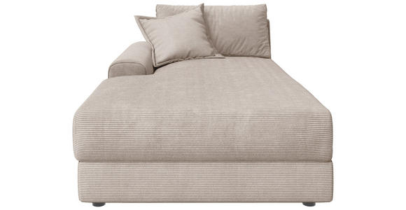 BIGSOFA Cord Beige  - Beige/Schwarz, MODERN, Kunststoff/Textil (117/93/190cm) - Carryhome