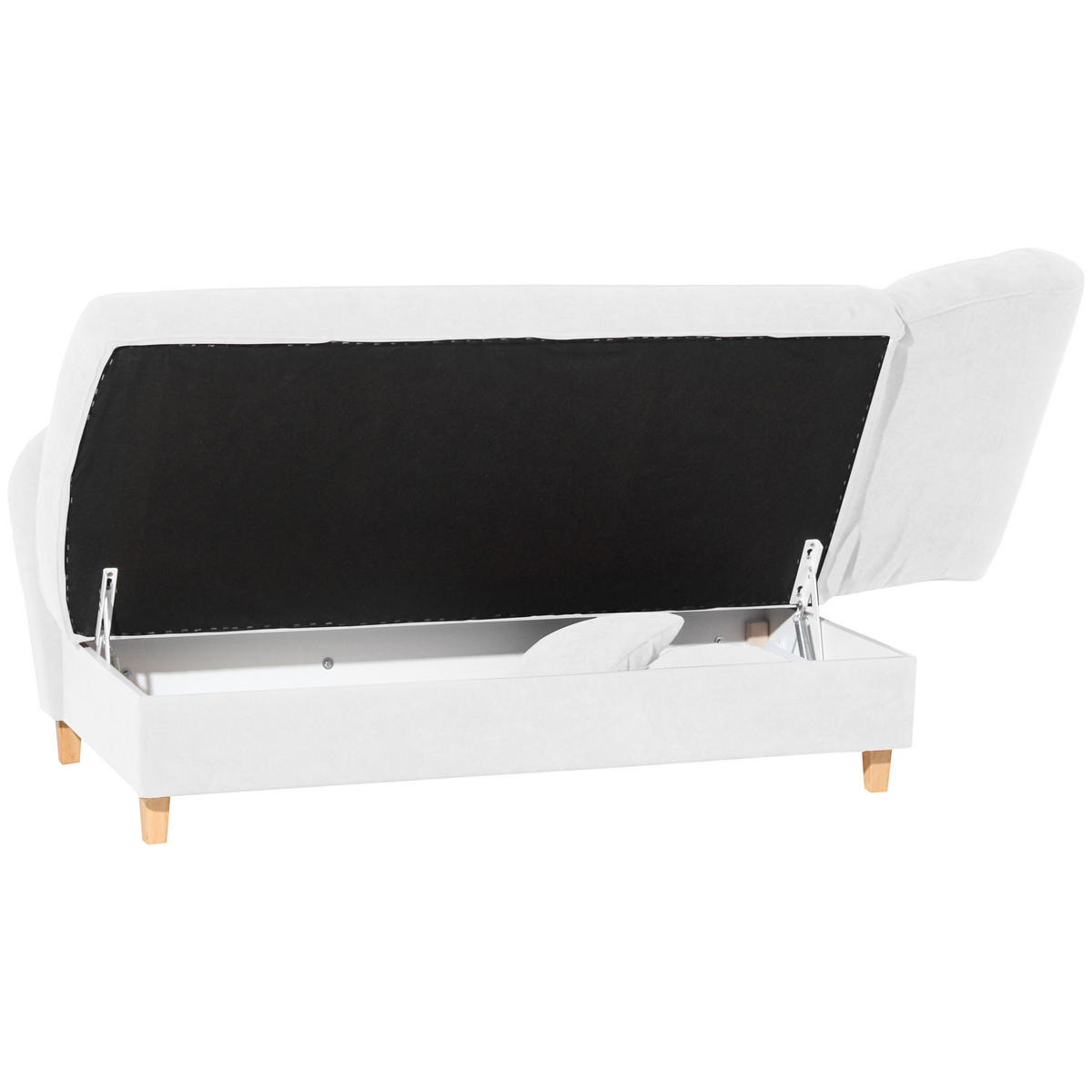 RÉCAMIERE in Velours Creme  - Buchefarben/Creme, Design, Holz/Textil (190/88/82cm) - Max Winzer