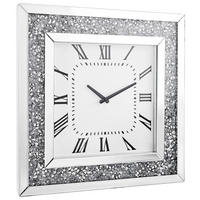 WANDUHR Silberfarben, Weiß 50/50/5 cm  - Silberfarben/Weiß, Design, Glas/Holzwerkstoff (50/50/5cm) - Xora