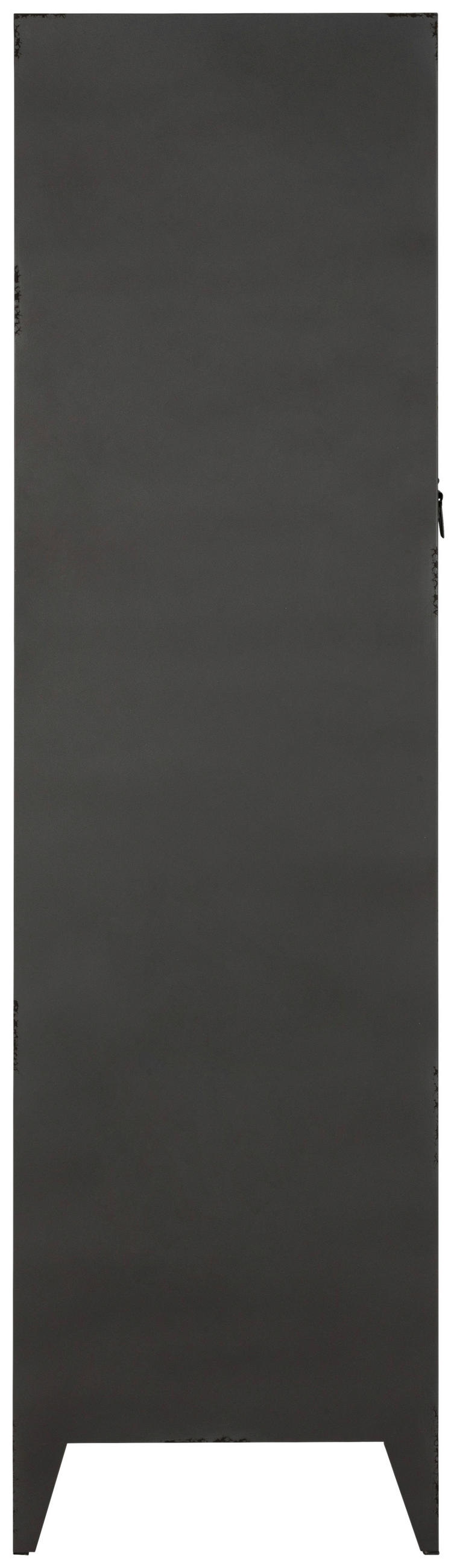 GARDEROBENSCHRANK  in 38/185/51 cm  - Silberfarben/Schwarz, KONVENTIONELL, Metall (38/185/51cm) - Livetastic