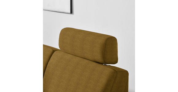 ECKSOFA in Webstoff Dunkelgelb  165/224 cm  - Dunkelgelb/Schwarz, KONVENTIONELL, Kunststoff/Textil (165/224cm) - Xora