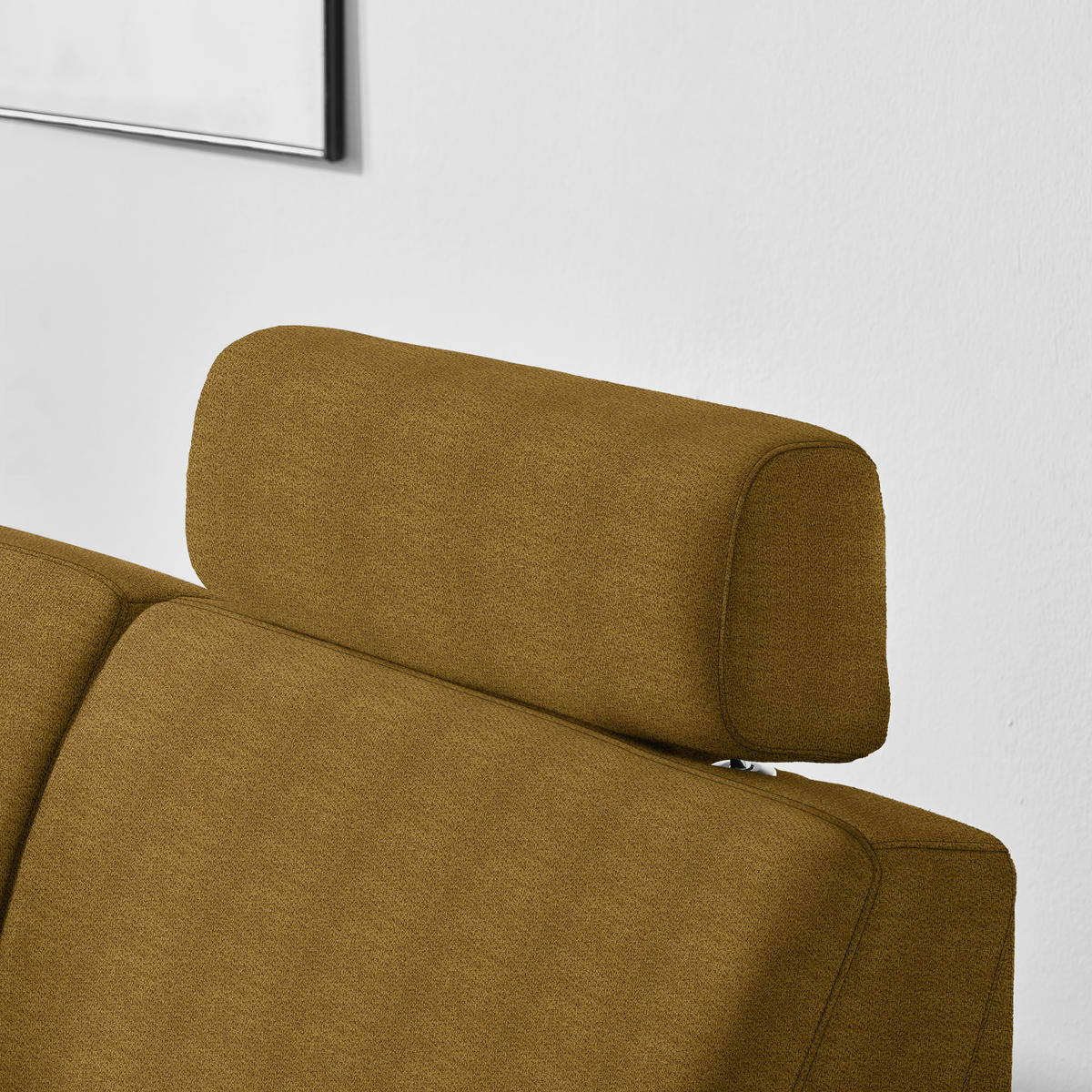 ECKSOFA in Webstoff Dunkelgelb  - Dunkelgelb/Schwarz, Konventionell, Kunststoff/Textil (165/224cm) - Xora