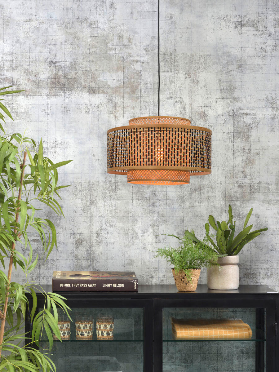 HÄNGLAMPA GOOD&MOJO 53/236,5/53 cm  - brun/svart, Design, naturmaterial (53/236,5/53cm) - Good & Mojo