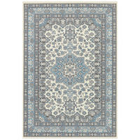 ORIENTTEPPICH 80/150 cm Mirkan Creme, Hellblau  - Creme/Hellblau, Basics, Kunststoff/Textil (80/150cm)