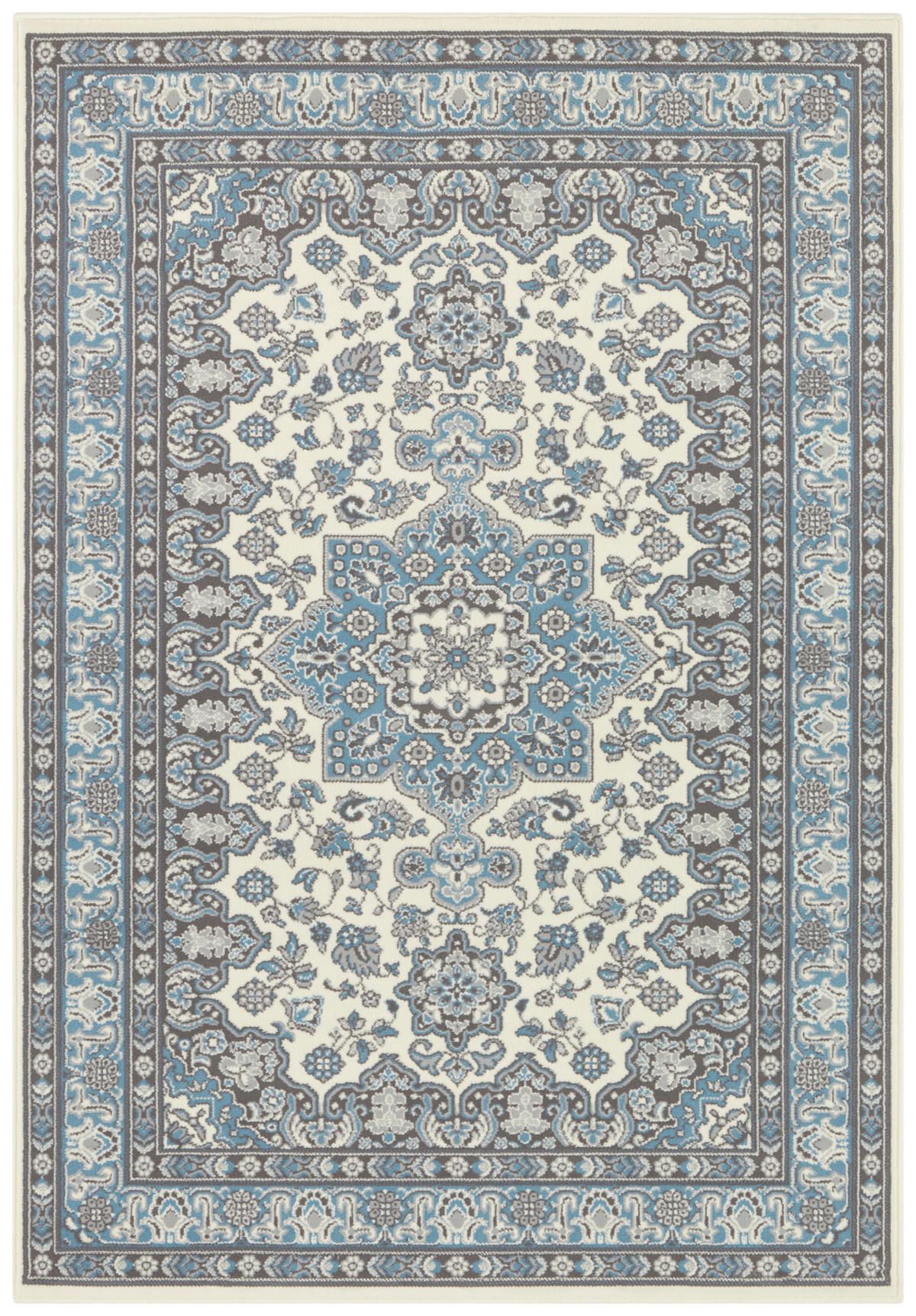 ORIENTTEPPICH 80/150 cm Mirkan Creme, Hellblau  - Creme/Hellblau, Basics, Kunststoff/Textil (80/150cm)