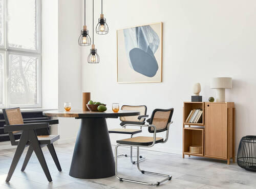 HÄNGLAMPA 35,5/120 cm  - svart/mörkbrun, Klassisk, metall/trä (35,5/120cm) - Globo