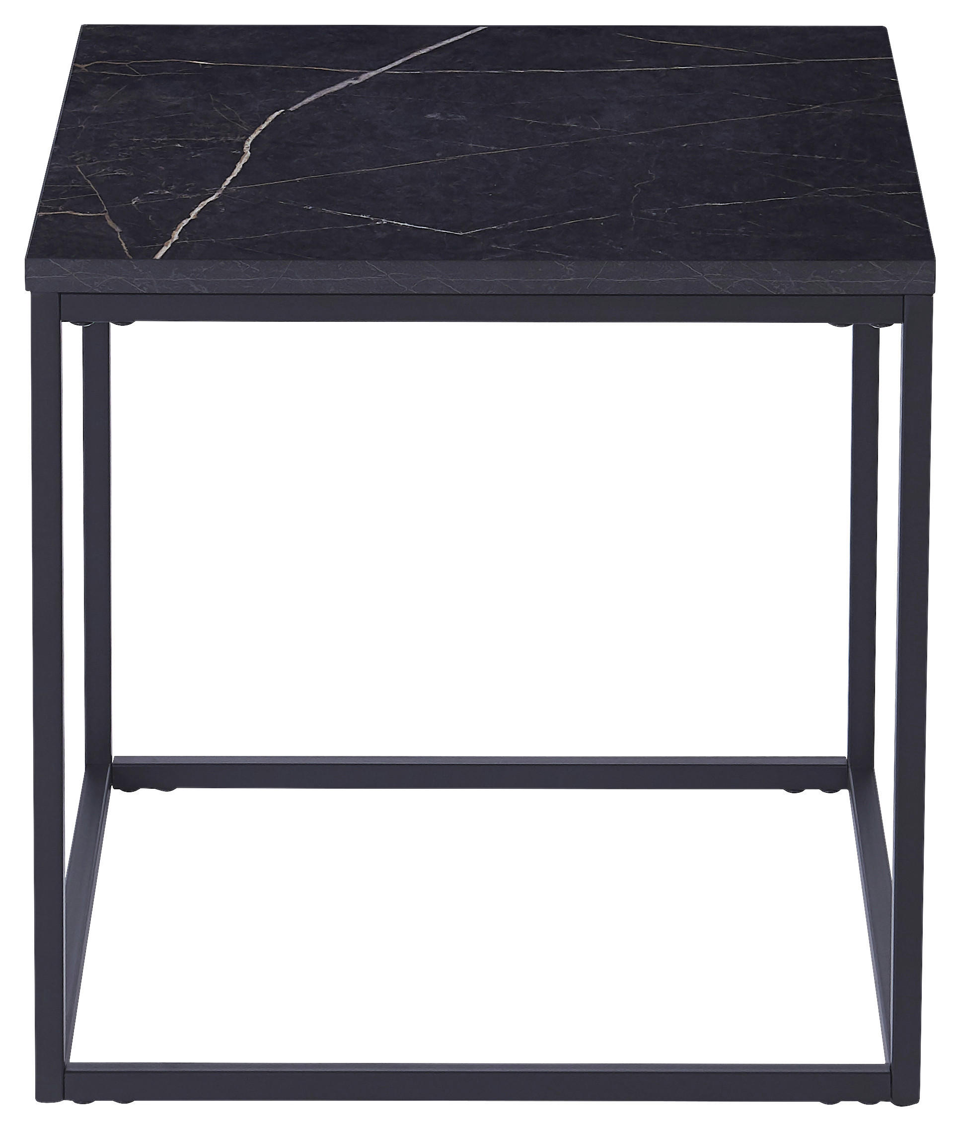COUCHTISCH 45/45/45 cm quadratisch Schwarz  - Schwarz, Design, Holzwerkstoff/Metall (45/45/45cm) - Ti'me