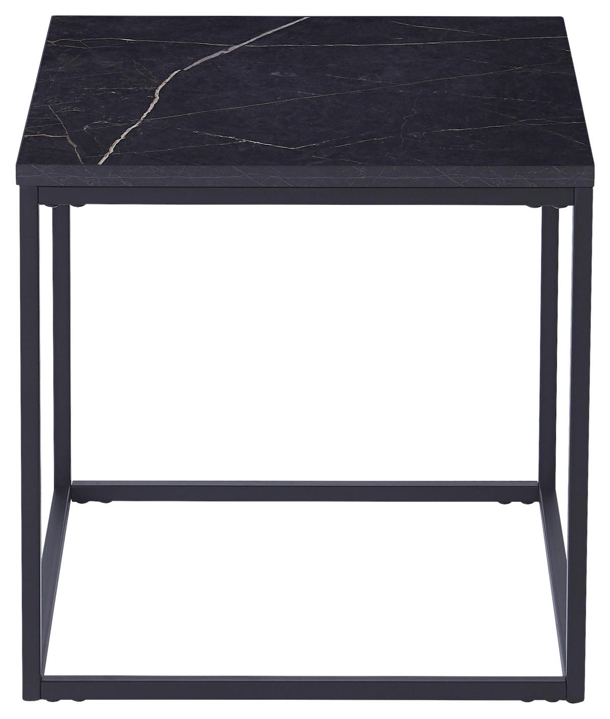 COUCHTISCH 45/45/45 cm quadratisch Schwarz  - Schwarz, Design, Holzwerkstoff/Metall (45/45/45cm) - Ti'me