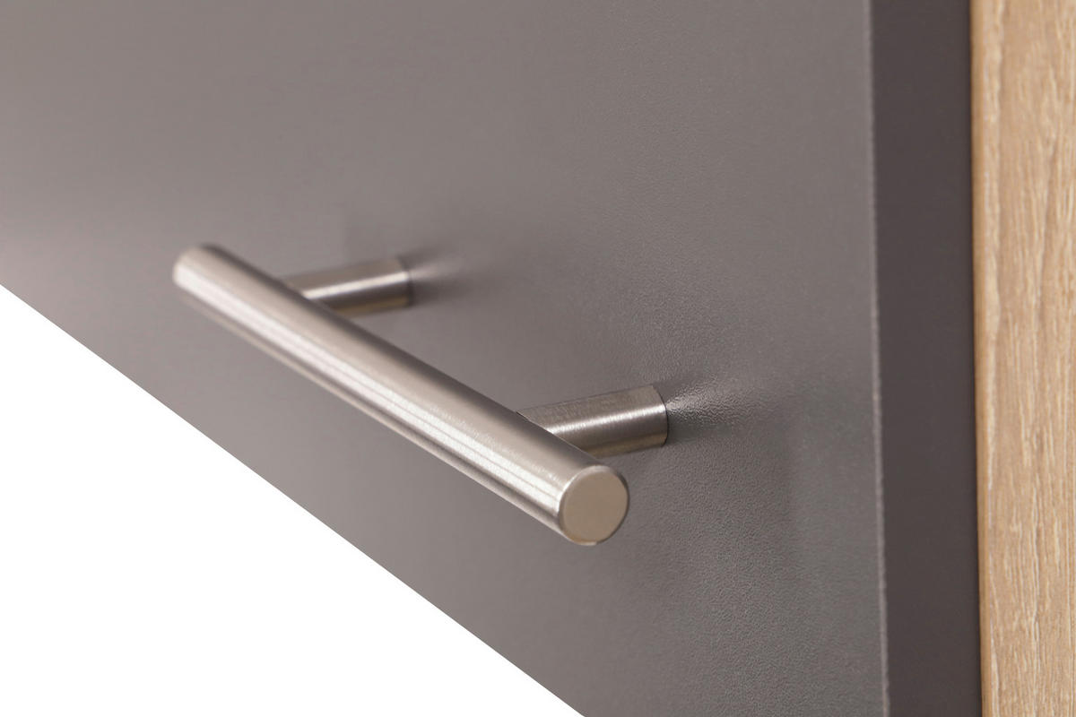 KÜCHENOBERSCHRANK 50/56,1/34,6 cm  in Grau, Eichefarben  - Eichefarben/Silberfarben, Basics, Holzwerkstoff/Metall (50/56,1/34,6cm) - Respekta
