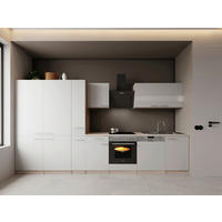 Bucătărie Standard  - alb/culoare inox, Trend, metal/material pe bază de lemn (370cm) - Respekta
