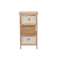 KOMMODE  in  - Creme/Braun, Design, Holz/Textil (25/30/58cm) - MID.YOU