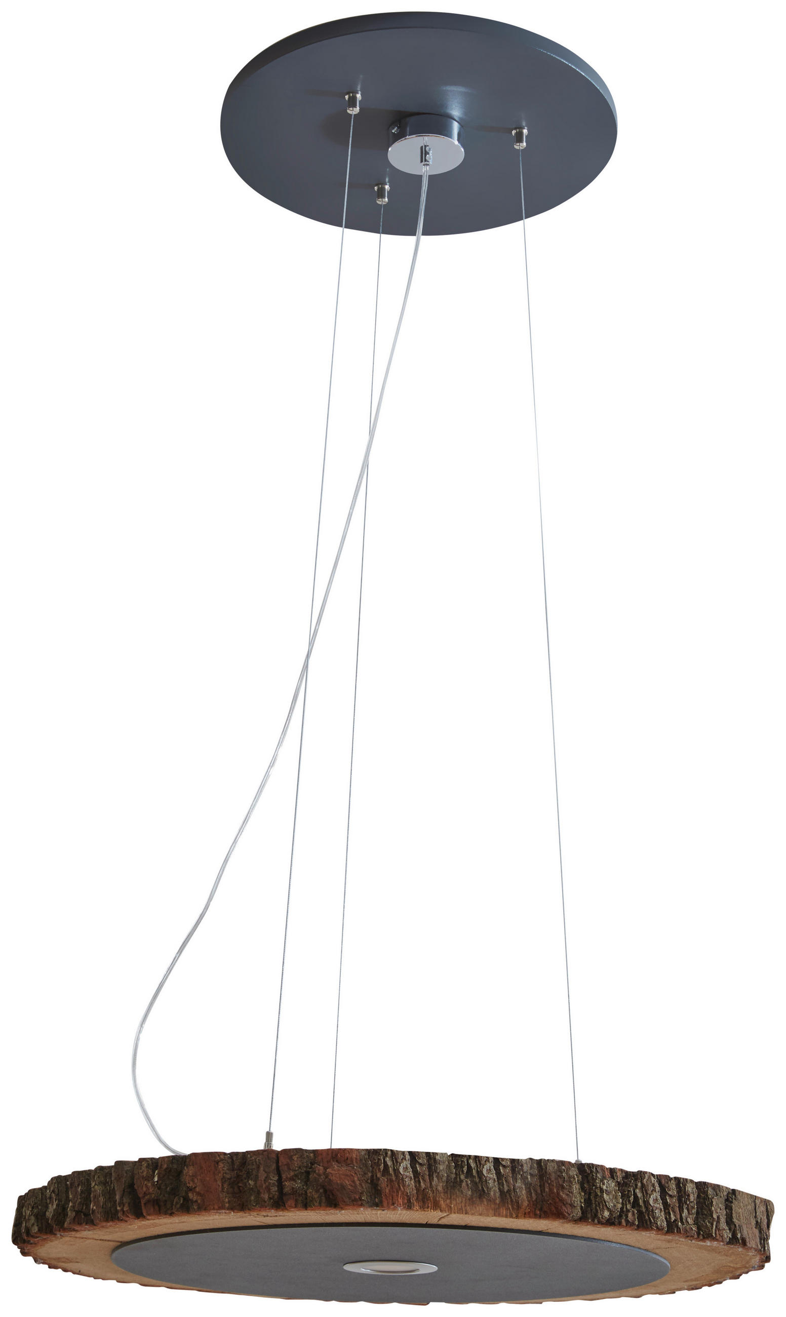 HÄNGELEUCHTE 60/115/60 cm  - Edelstahlfarben/Eichefarben, Natur, Holz/Kunststoff (60/115/60cm) - Valnatura