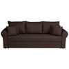 SCHLAFSOFA in Flachgewebe Dunkelbraun  - Dunkelbraun/Schwarz, Design, Kunststoff/Textil (235/75/90cm) - P & B