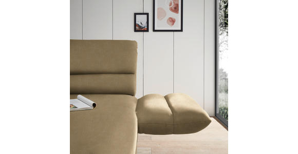 ECKSOFA  in Flachgewebe Senfgelb  279-327/176-217 cm  - Senfgelb/Schwarz, Design, Textil/Metall (279-327/176-217cm) - Dieter Knoll