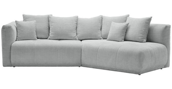 ECKSOFA in Chenille Hellgrau  315/180 cm  - Hellgrau/Schwarz, MODERN, Kunststoff/Textil (315/180cm) - Hom`in