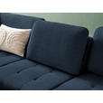 ECKSOFA in Chenille Blau  - Blau/Schwarz, Natur, Textil/Metall (233/288cm) - Valnatura