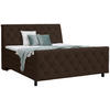 BOXSPRINGBETT 180/200 cm  in Dunkelbraun  - Dunkelbraun/Schwarz, KONVENTIONELL, Holz/Textil (180/200cm) - Ti'me
