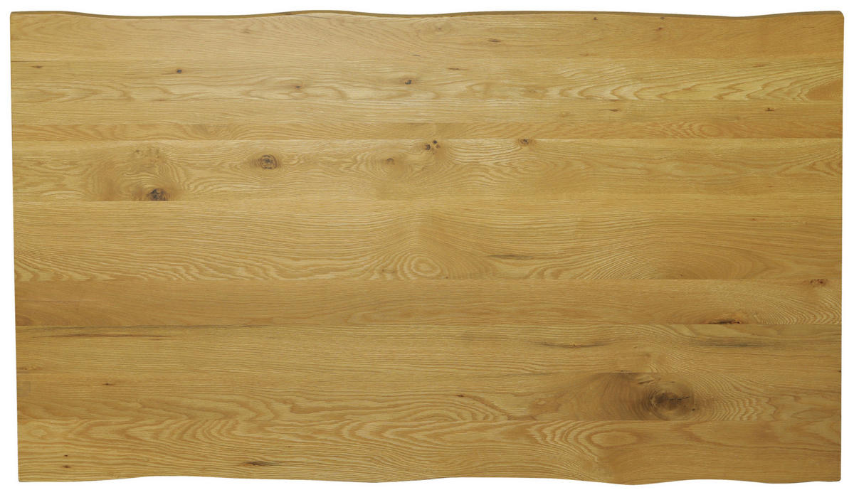 ESSTISCH 200/100/76 cm Echtholz  Holz, Metall Schwarz, Eichefarben  - Eichefarben/Schwarz, MODERN, Holz/Metall (200/100/76cm) - Livetastic