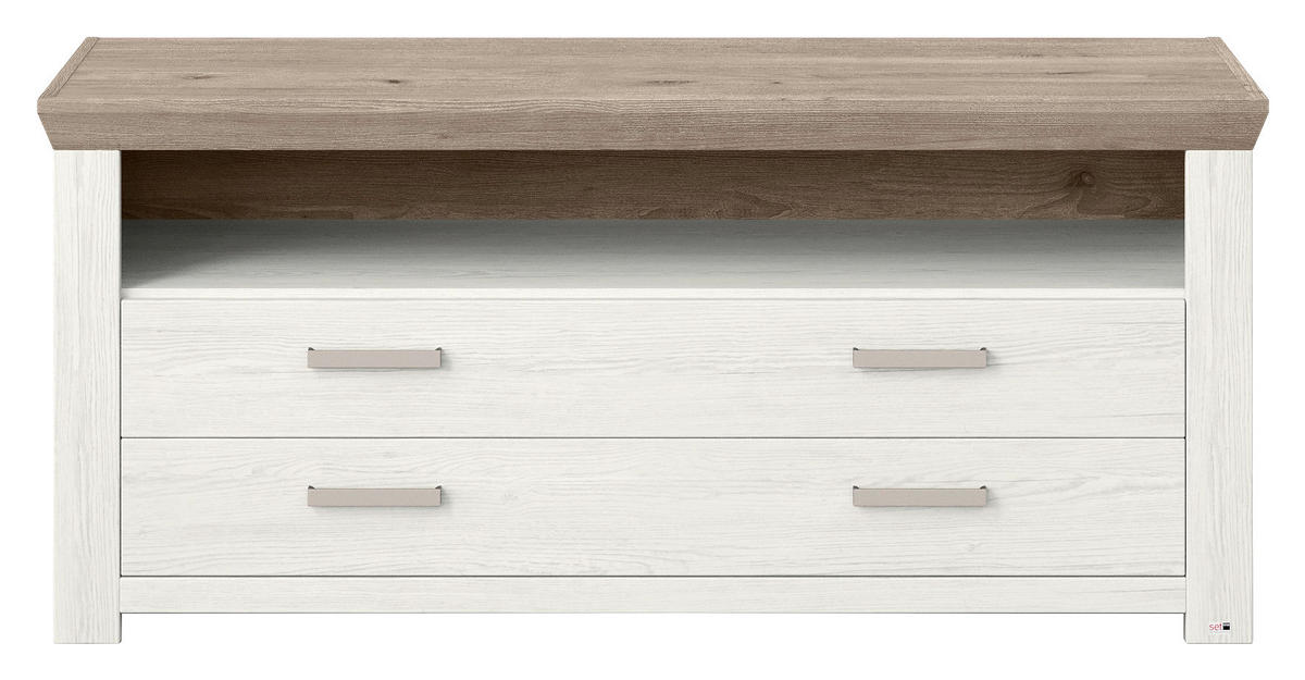 LOWBOARD  in 139,7/62,6/51,2 cm  - Eichefarben/Weiß, Design, Holzwerkstoff/Metall (139,7/62,6/51,2cm) - SetOne by Musterring