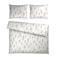 POSTELJINA 200/200 cm  Mavie  - bijela/ružičasta, Konvencionalno, tekstil (200/200cm) - Novel