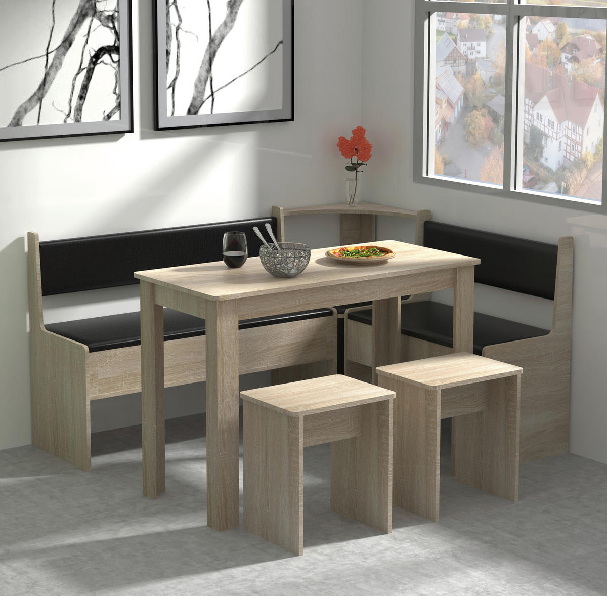 ECKBANKGRUPPE Sonoma Eiche  - Sonoma Eiche, MODERN (153/115cm) - MID.YOU