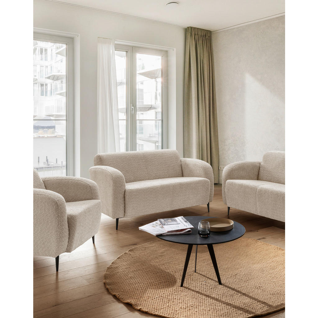 Thumbnail - Livetastic 2-Sitzer-Sofa Marone, Beige, Textil, Uni, 140x76x90 cm, Made in EU, Typenauswahl, Stoffauswahl, Rücken echt, ...