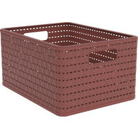 KOŠÍK hrdzavá - hrdzavá, Basics, plast (36,8/27,8/19,1cm)