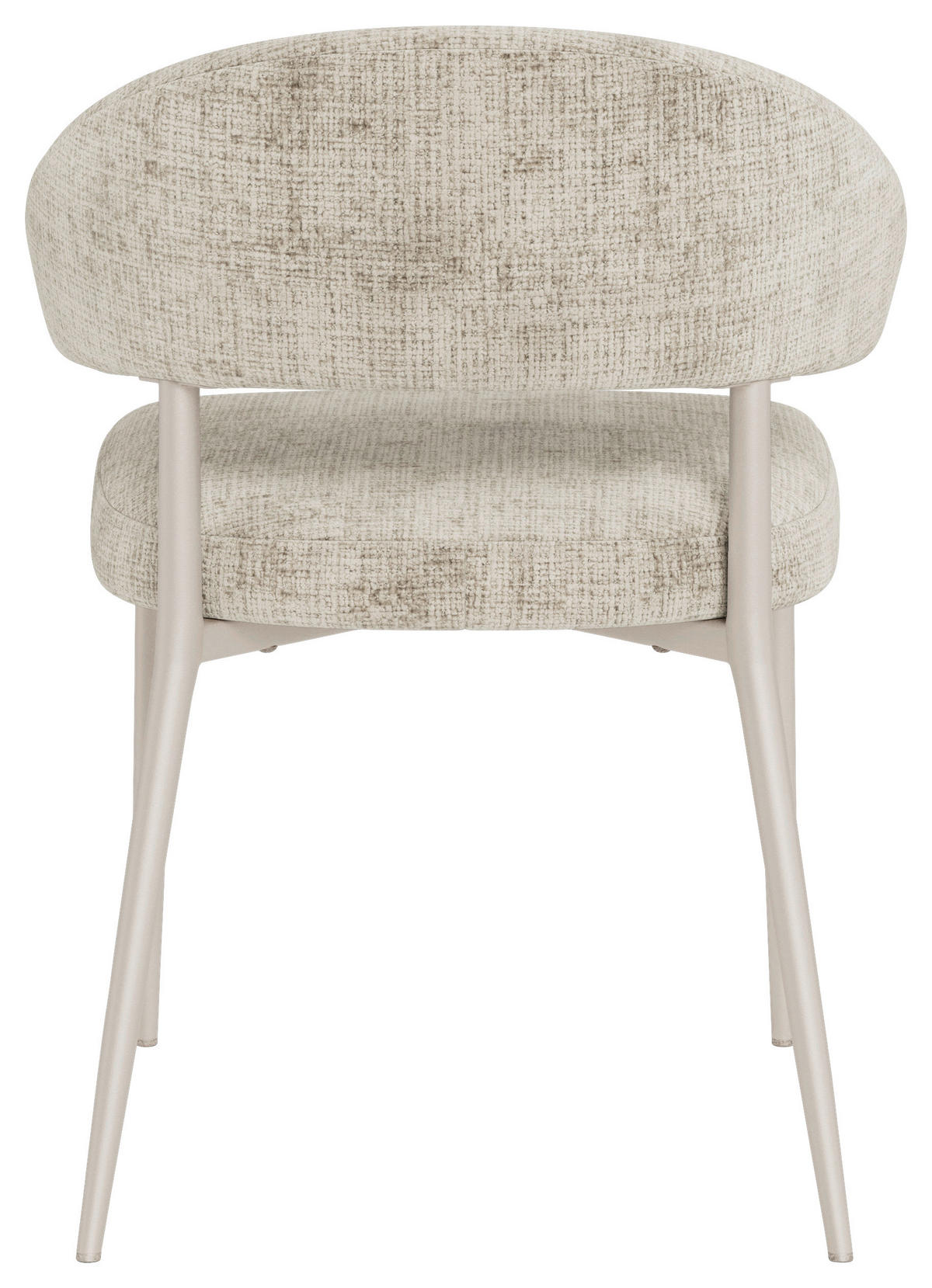 STUHL Webstoff Beige  - Beige/Grau, Trend, Textil/Metall (56/77/55cm) - MID.YOU