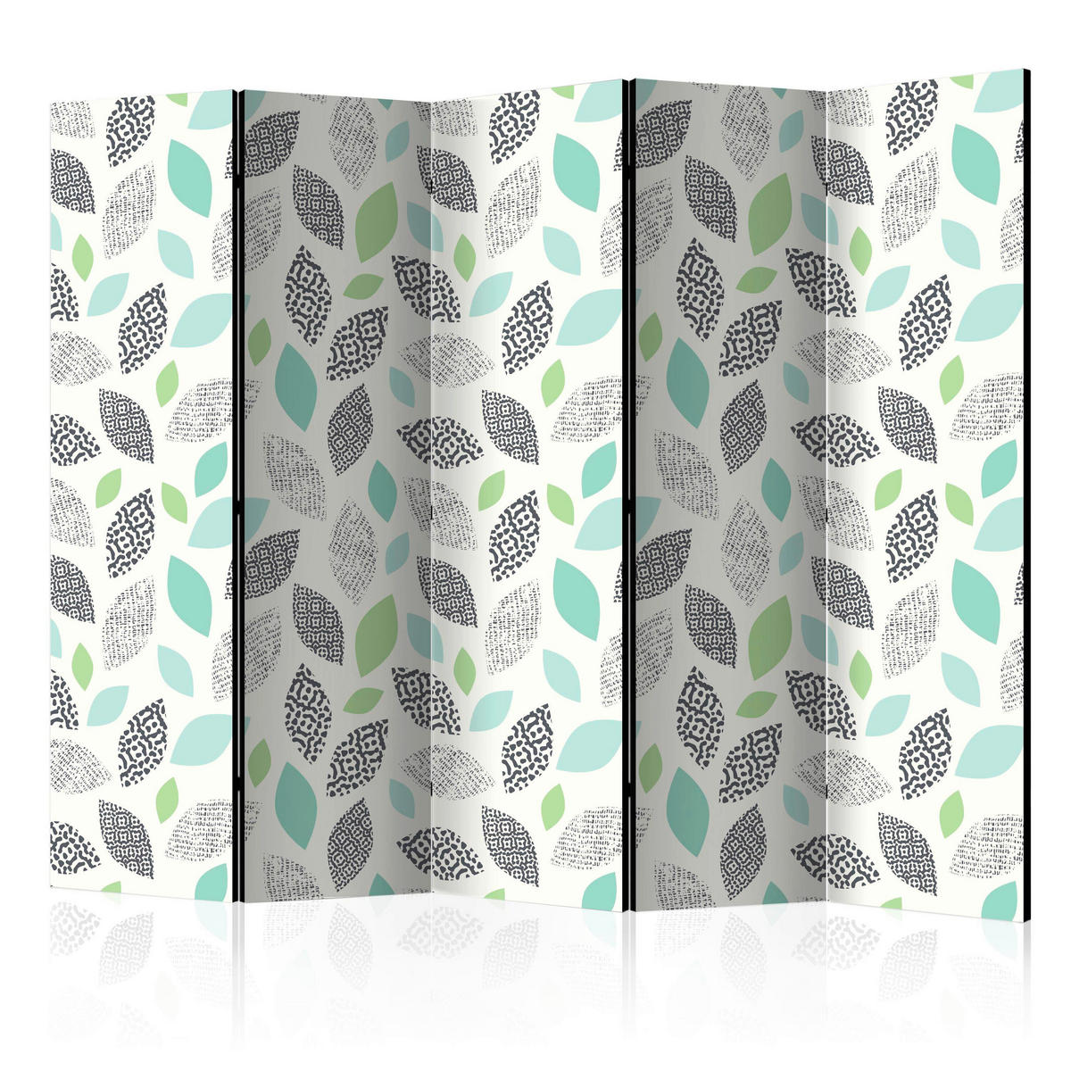 SKÄRMVÄGG  i trä, textil  grön, beige  - beige/grön, Basics, trä/textil (225/172/3cm) - artgeist