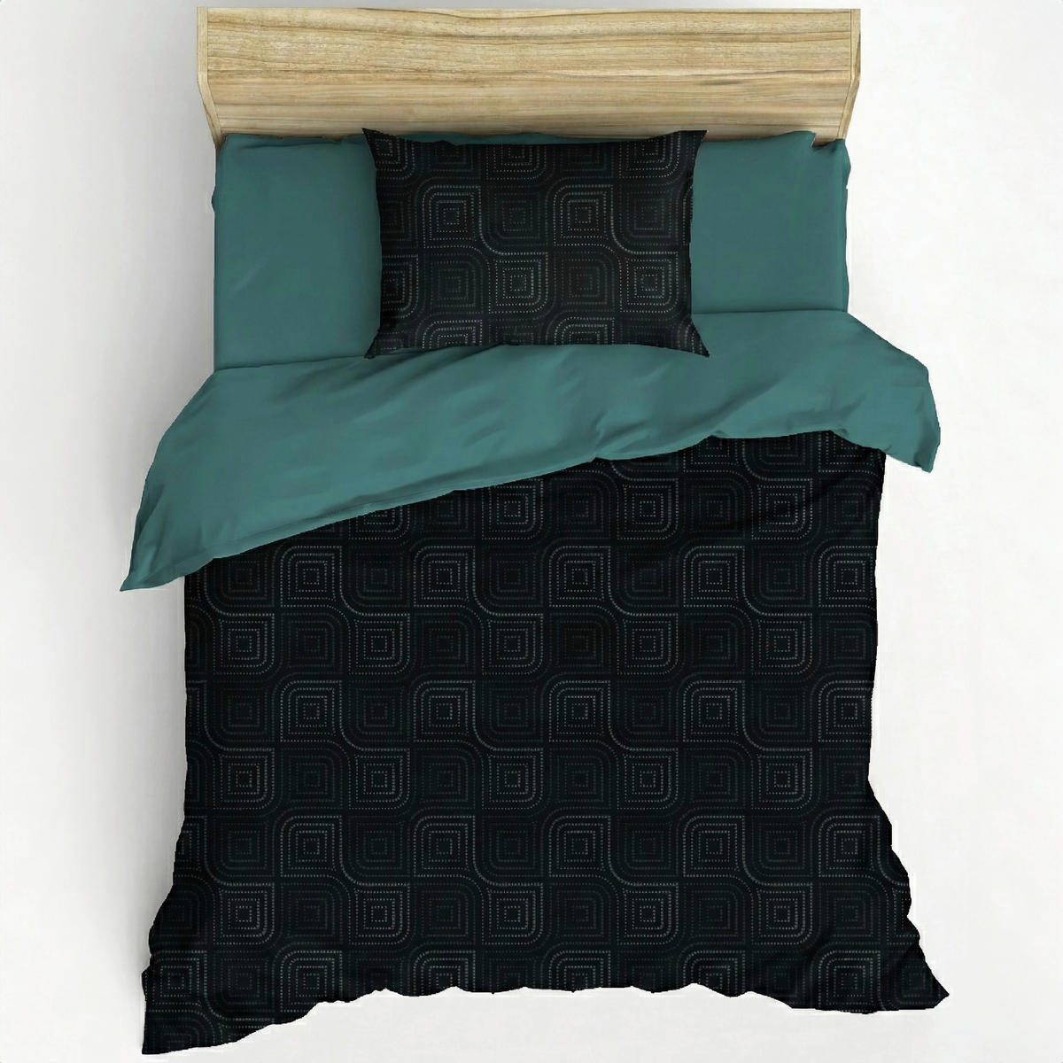 BETTWÄSCHE 135/200 cm  - Multicolor/Petrol, Basics, Textil (135/200cm)