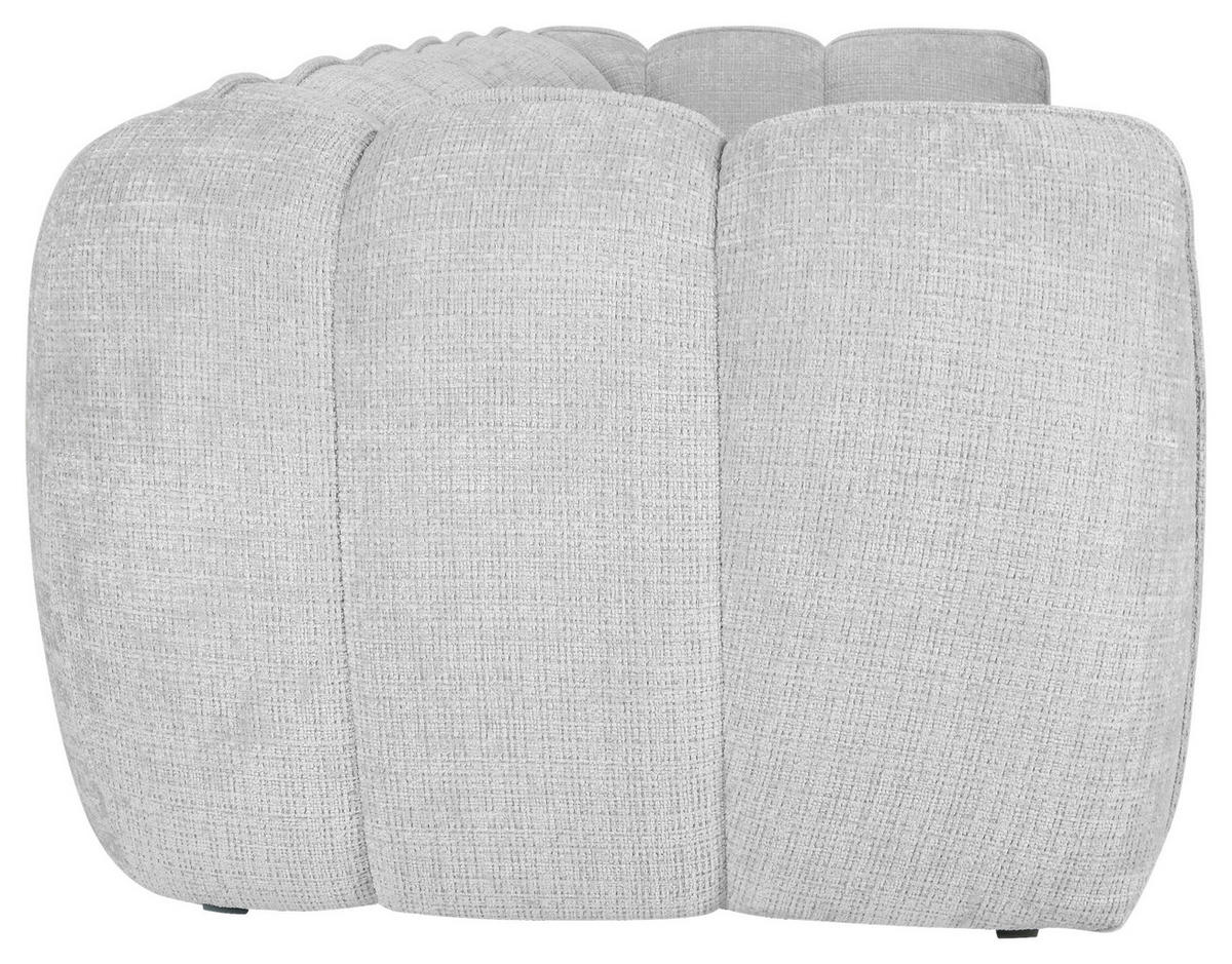 BIG SOFFA i chenille ljusgrå  - ljusgrå/svart, Klassisk, textil/plast (217/74/100cm) - MID.YOU