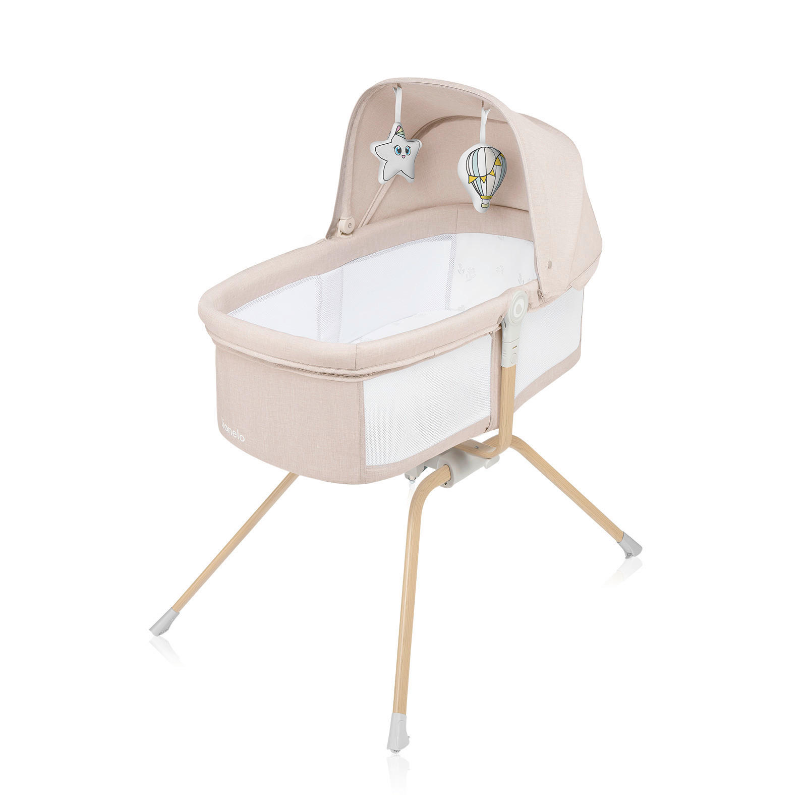 REISEBETT Malin Evo Naturfarben, Weiß, Beige  - Beige/Naturfarben, Basics, Kunststoff (107/63/93cm) - Lionelo